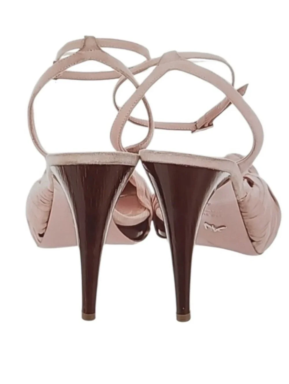 Alexandra Neel Pleated Chiffon Sandals - Size: 10 | IT 40 -